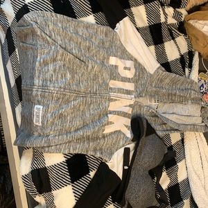 Pink zip up sweatshirt